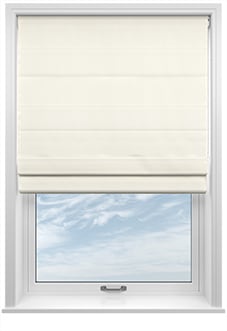 Odessa Velvet, Ivory - Twist&Fit Roman Blind